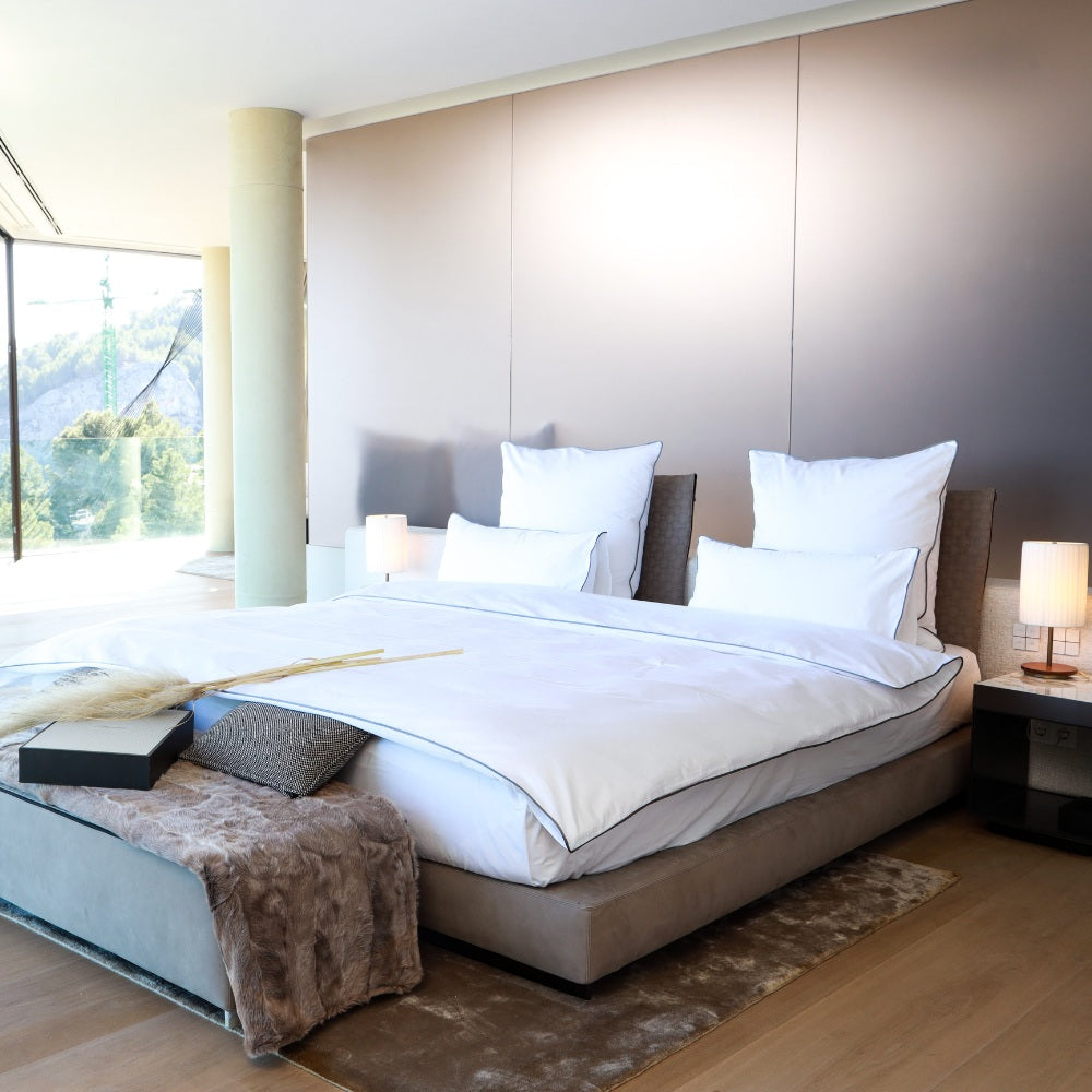 California King Size Bettlaken - 100% Baumwolle, 600 Fadenzahl, Hotel-Luxus, Pflegeleicht